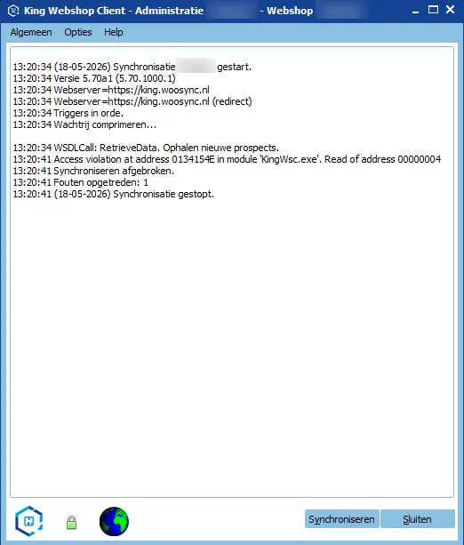 KingWsc.exe access violation